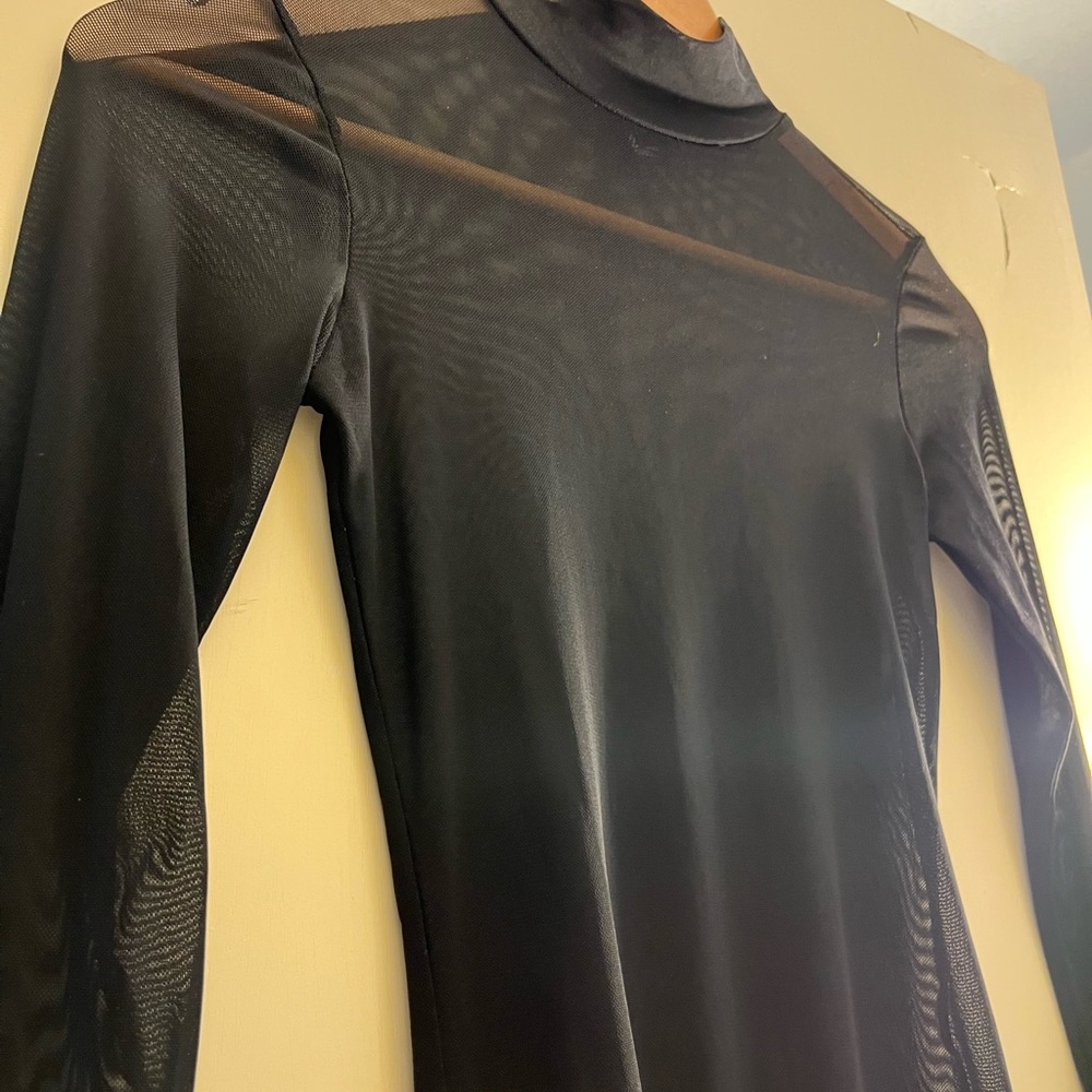 Forever 21 Black Mesh Bodysuit